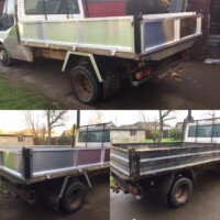 Pick up truck showing old and new sides