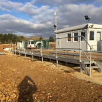 Safety railings installed on site