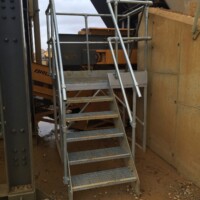 Metal stair safety railings