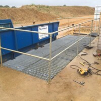 Wheelwash safety railings